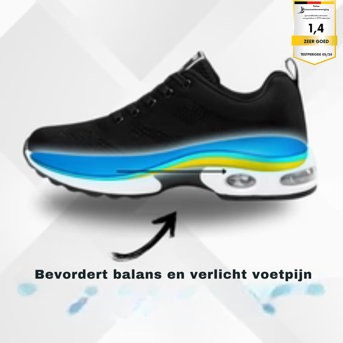 Orthopedische Schoen voor Dames & Heren – Verlicht Voet-, Knie- en Rugpijn